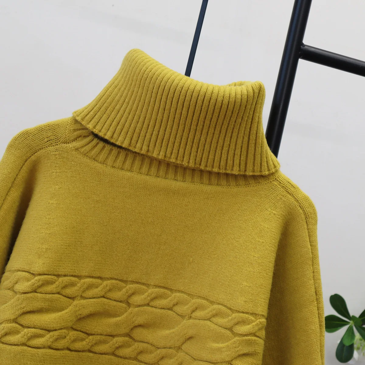 Jerséis de punto para mujer, jerséis lisos, calentador de cuello, cuello redondo, manga larga, suelto, para oficina, elegante, informal, Otoño Invierno 2025