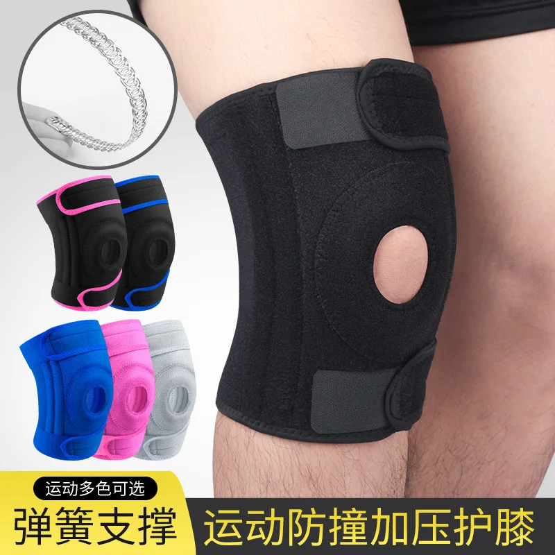 غطاء للركبة الرياضي من المصنع، حماية زنبركية مضادة للالتواء، واقي للساق الرضفة، كرة السلة في الهواء الطلق، ركوب كرة القدم