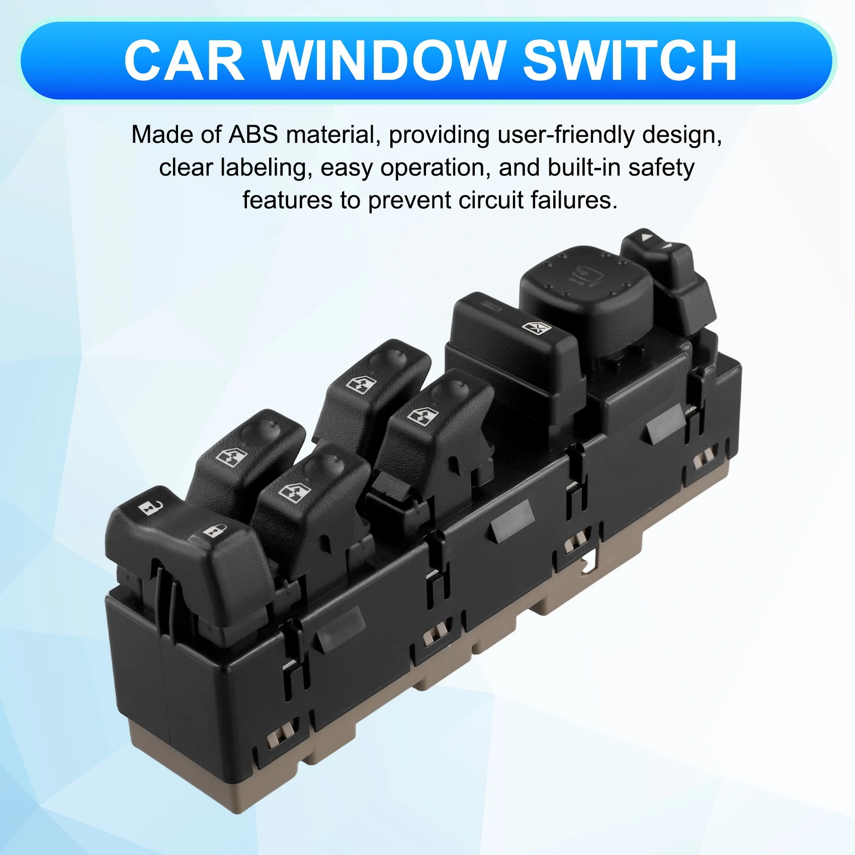 

Efficientt-Power Window Switch Glass Lifter Switch For GMC Cadillac LHD Window Switch Button 15181223 15883320 1520285
