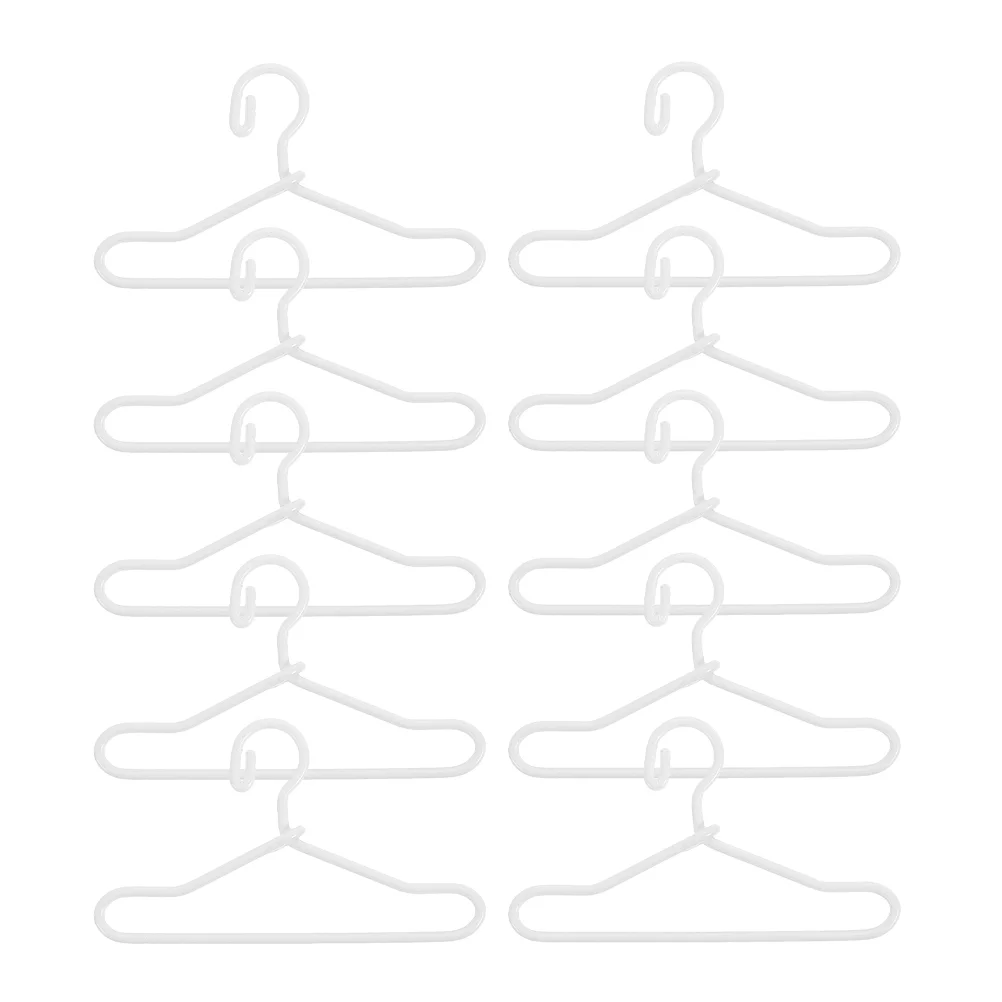 10 Pcs Coat Hanger Mini Hangers For Clothes Miniature Wardrobe Alloy Delicate