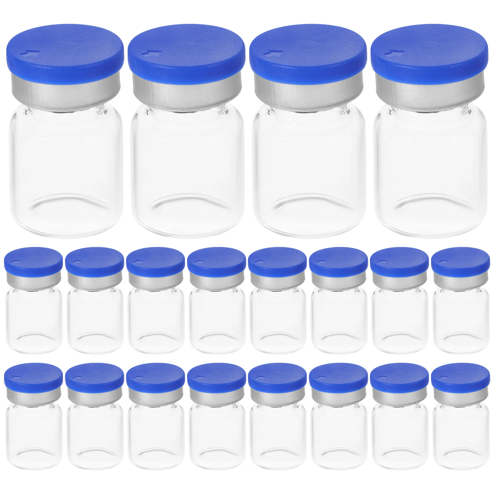 

20pcs Clear Glass Vials 22x60mm 12ml Essential Oil Bottling Liquid Powder Sample Storage Laboratory Tiny Bottle