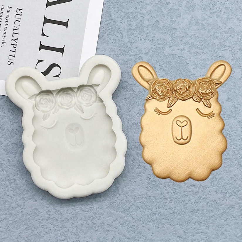 Alpaca Sheep Silicone Sugarcraft Mold Resin Tools Cupcake Baking Mould Fondant Cake Decorating Tools image 4