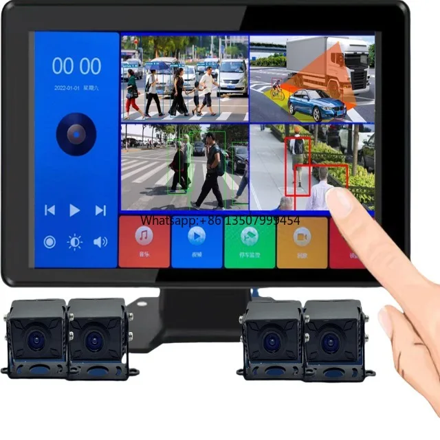 

Truck four-way driving recorder touch high-definition four-way monitoring