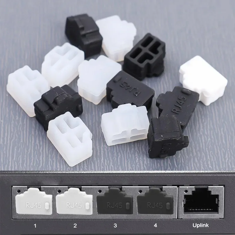 Ethernet Hub Port RJ45 Anti Dust Cover Cap Protector Plug for Female Jack Dust Cap Protection Plug for RJ45 Female Jack