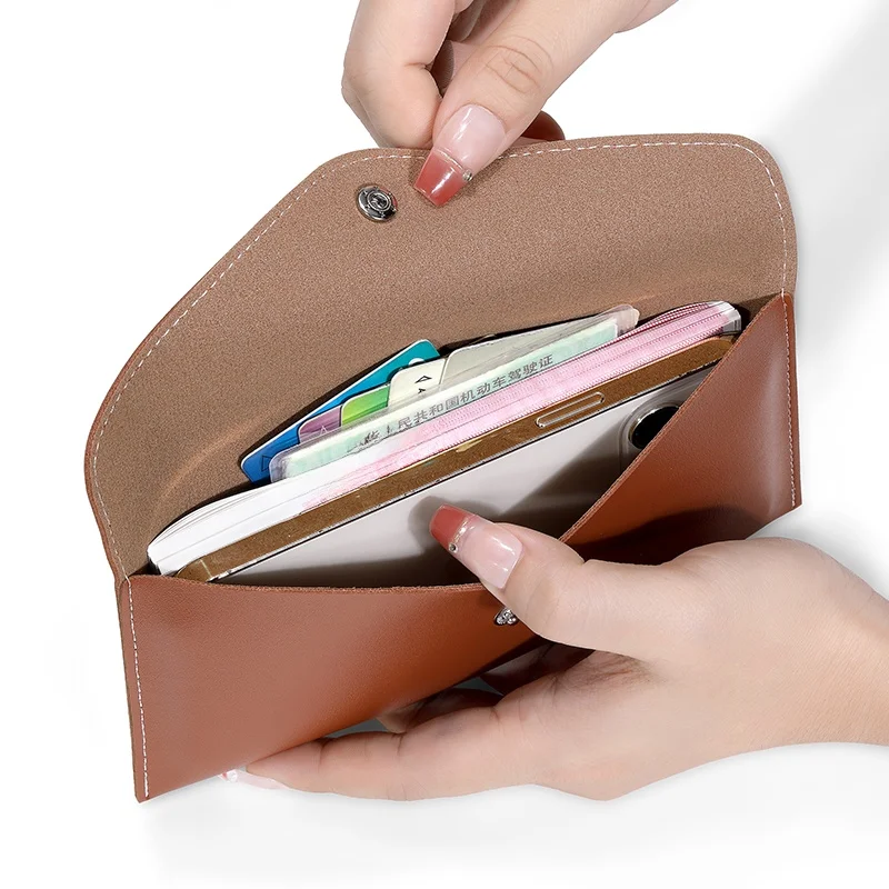 Carteira Longa Masculina de Grande Capacidade com Clipe para Dinheiro, Bolsa para Documentos e Carteira de Motorista, Bolsa p...