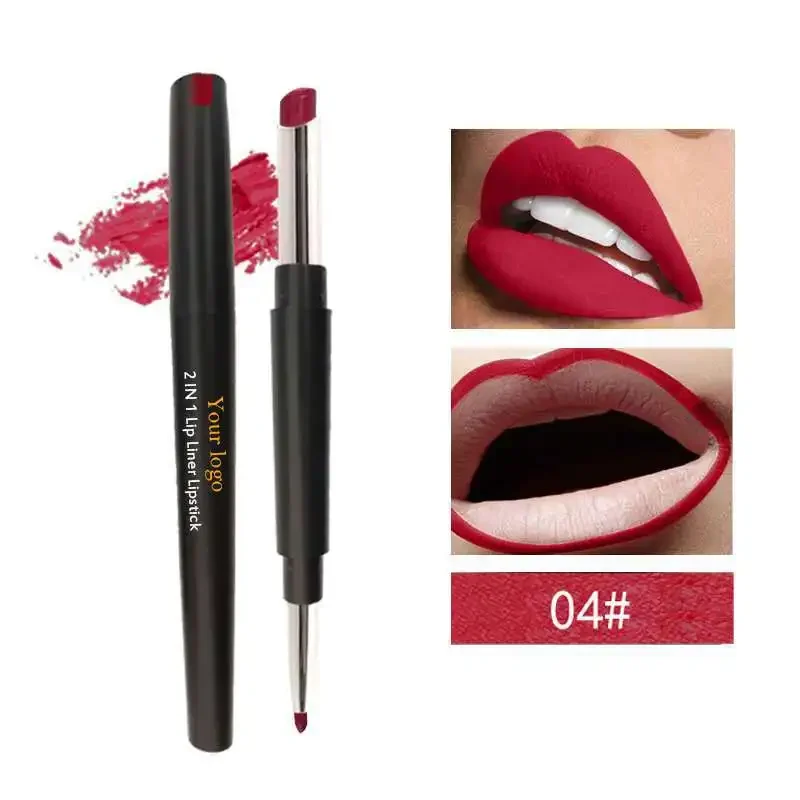 Bearbeiten Sie Ihr Logo elegante Lip Liner Frau Make-up Lippenstift lang anhaltende Tönung sexy rote Lippenstift matte Beauty Liner Lippenstift