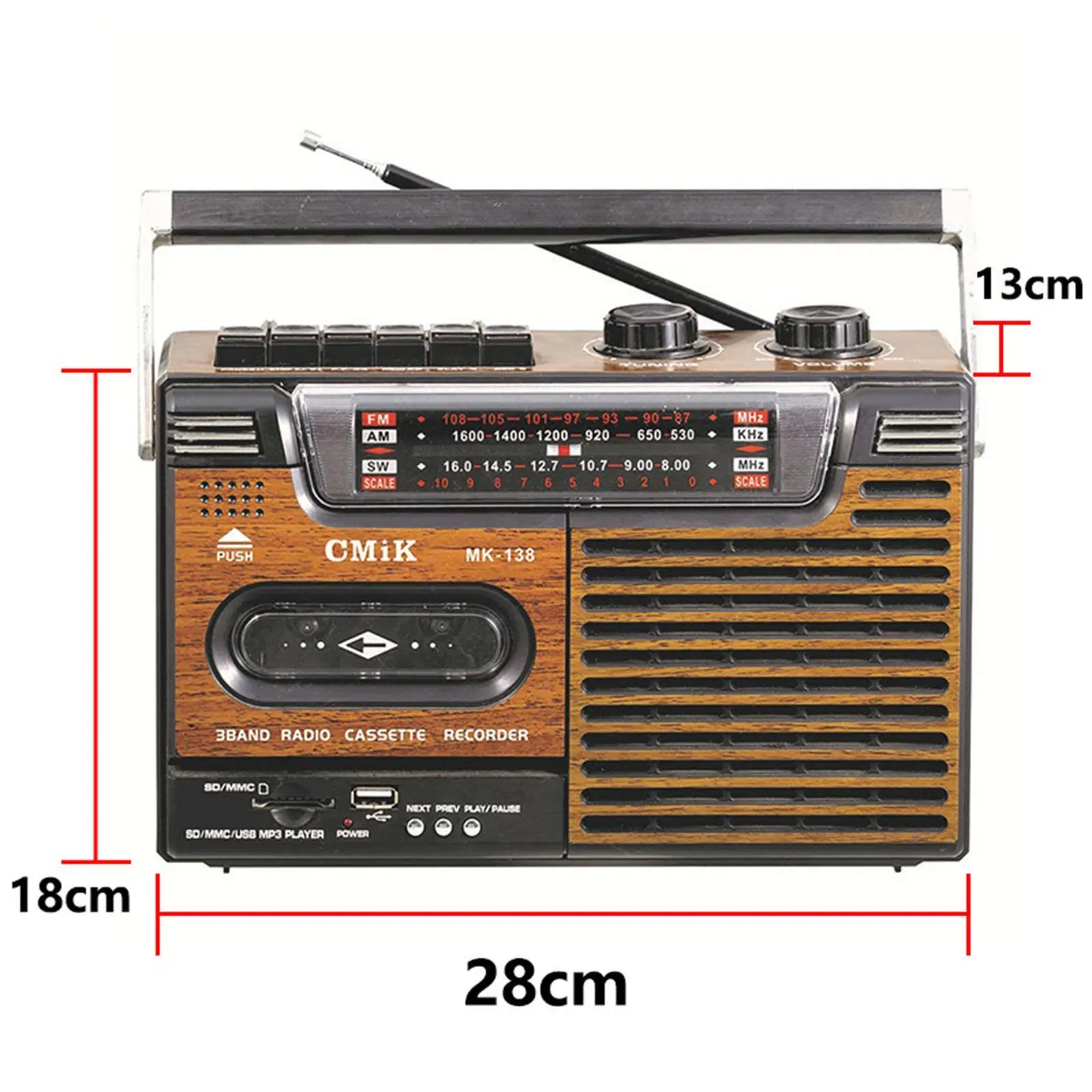 Cassette Player Good Sound Quality Multiple Playback Modes Stereo Sound Cassette Tape Player for Music Home Language Learning