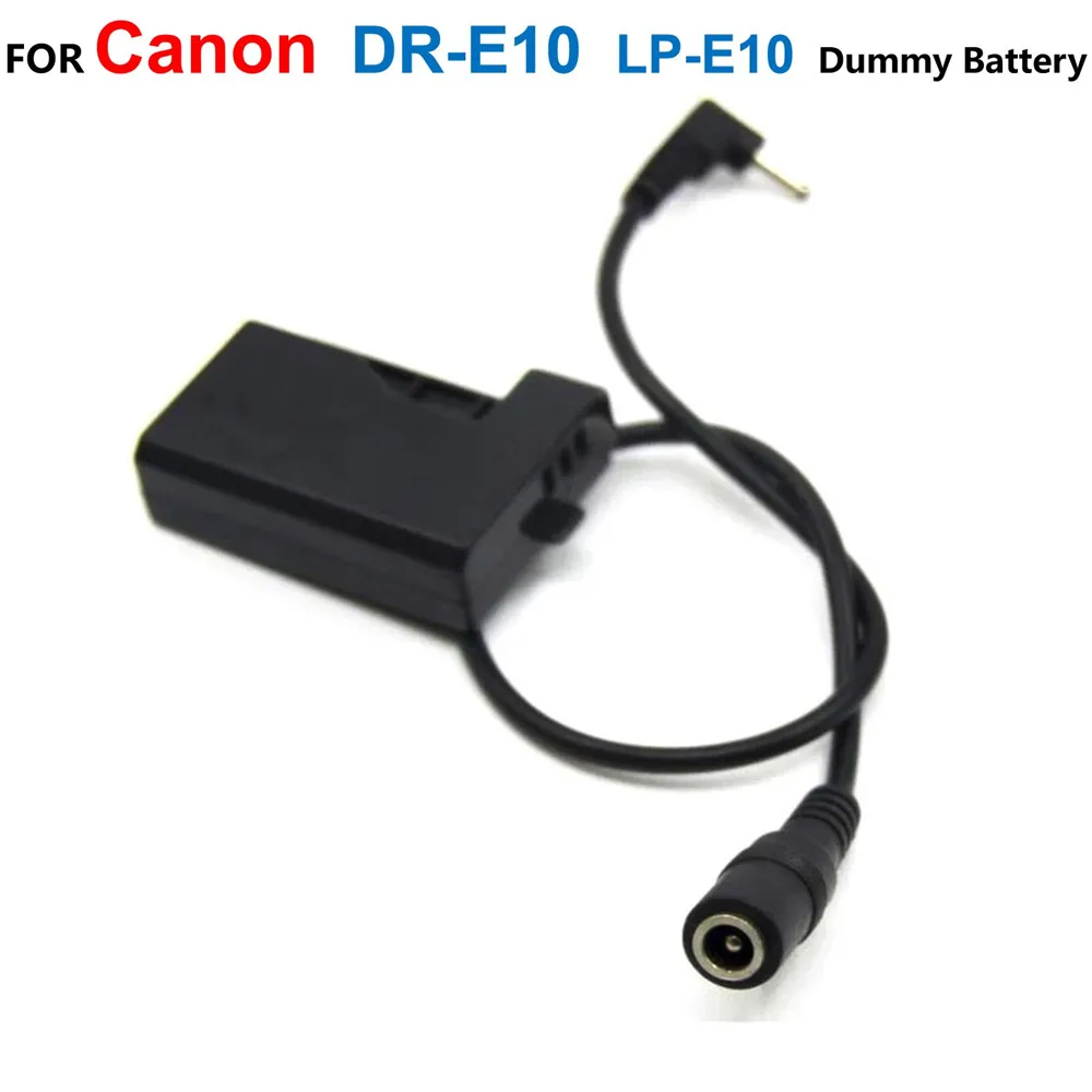 DR-E10 DC Coupler LP-E10 LC-E10 E10C Fake Battery+DC Cable For Canon EOS 1100D 1200D 1300D 1500D X50 X70 T3 T5 T6 T7 X80 X90