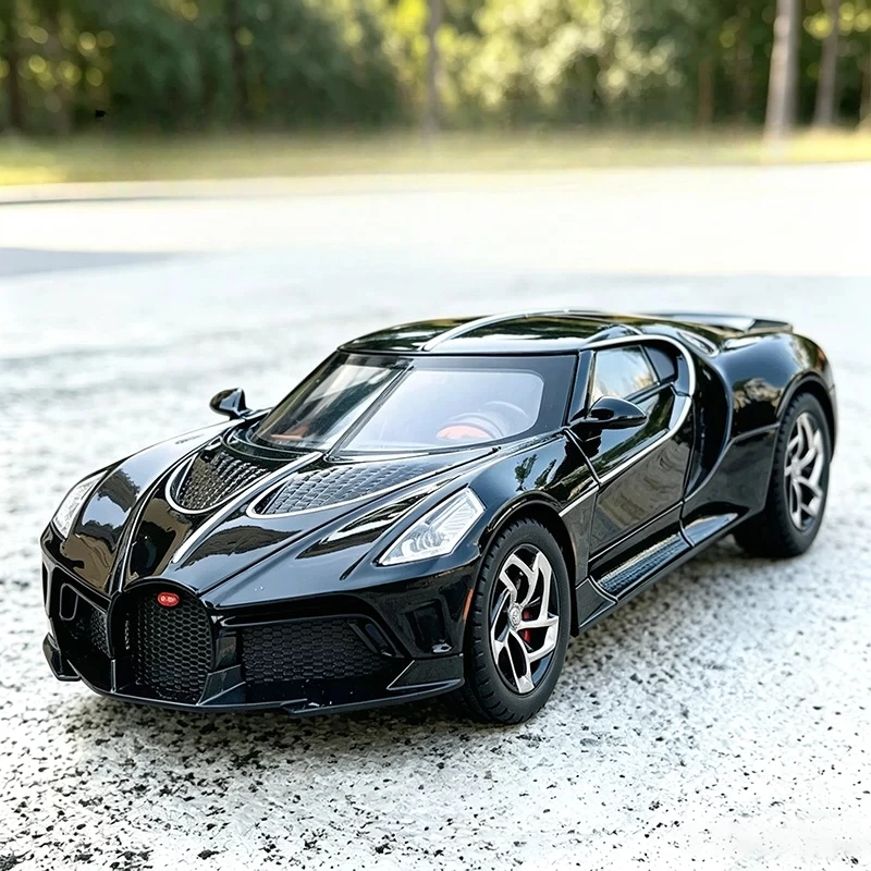 

1:24 La Voiture Noire Hypercar Model Car Toy Adjustable Rear Spoiler Exquisite Interior Details Vehicles for Adult Collection