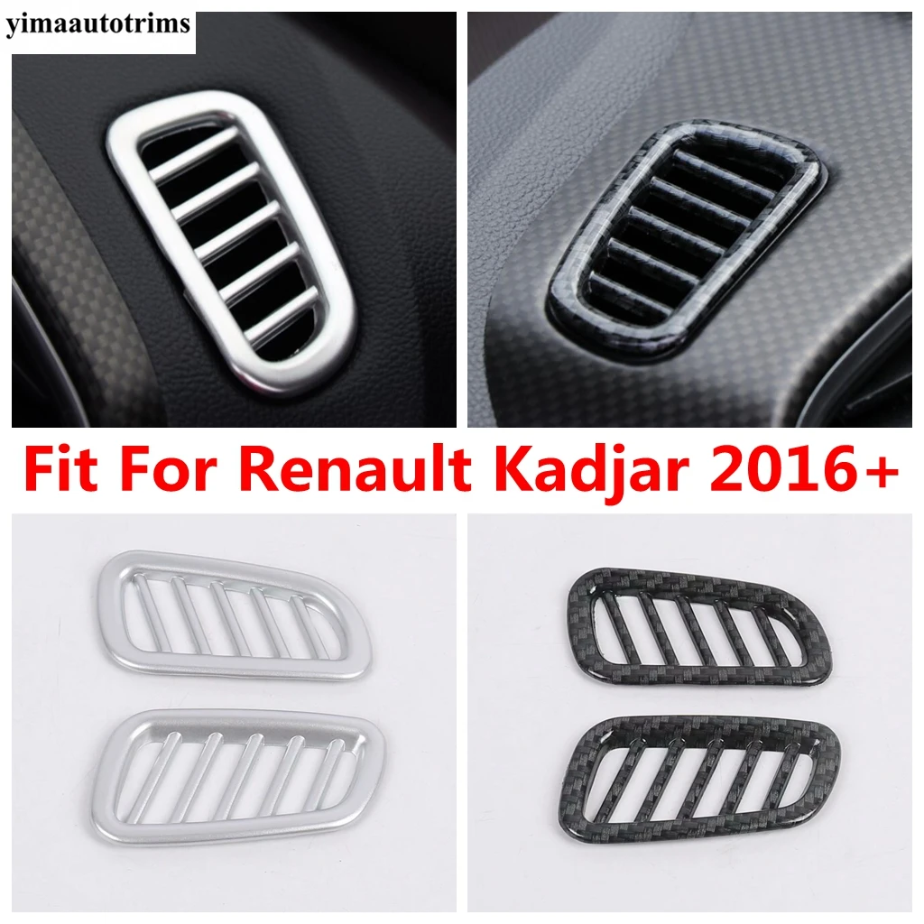 

Dashboard Air Conditioning AC Vent Outlet Cover Trim For Renault Kadjar 2016 - 2022 ABS Matte Carbon Fiber Accessories Interior