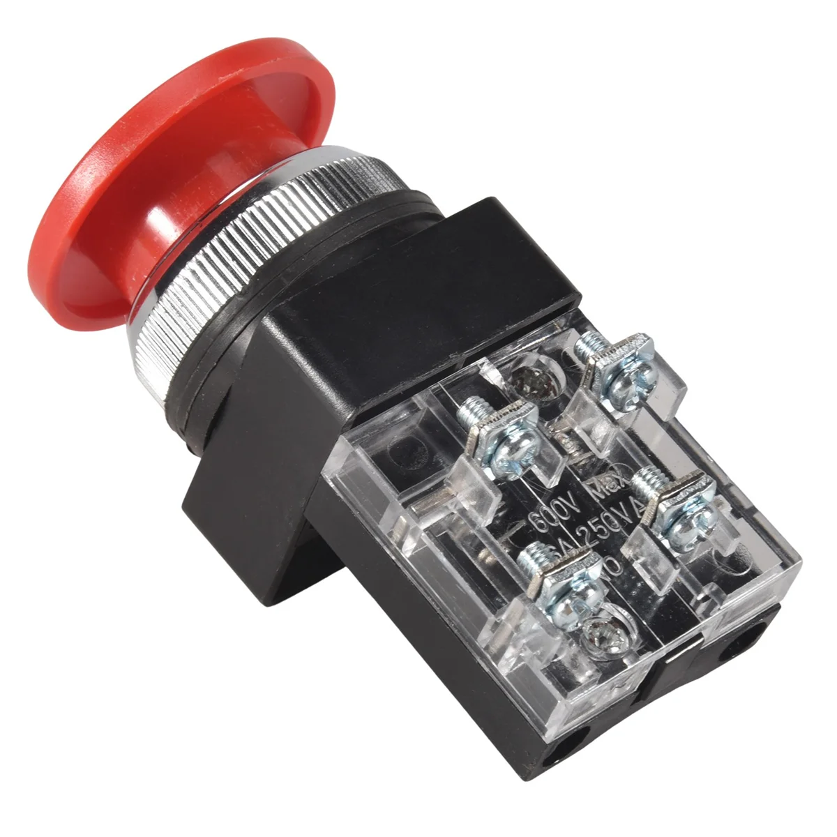 

SSR Red Green AC 250V 6A DPST Momentary Mushroom Head Push Button Switch