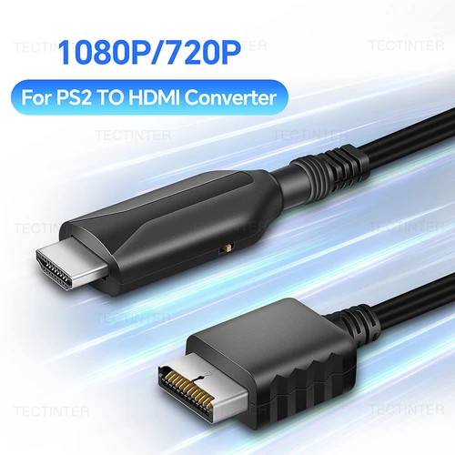 Adaptador convertidor para PS2 a HDMI, convertidor para PS2 a HDMI, compatible con todos los modos de visualización de PS2 para Monitor HDTV de PC
