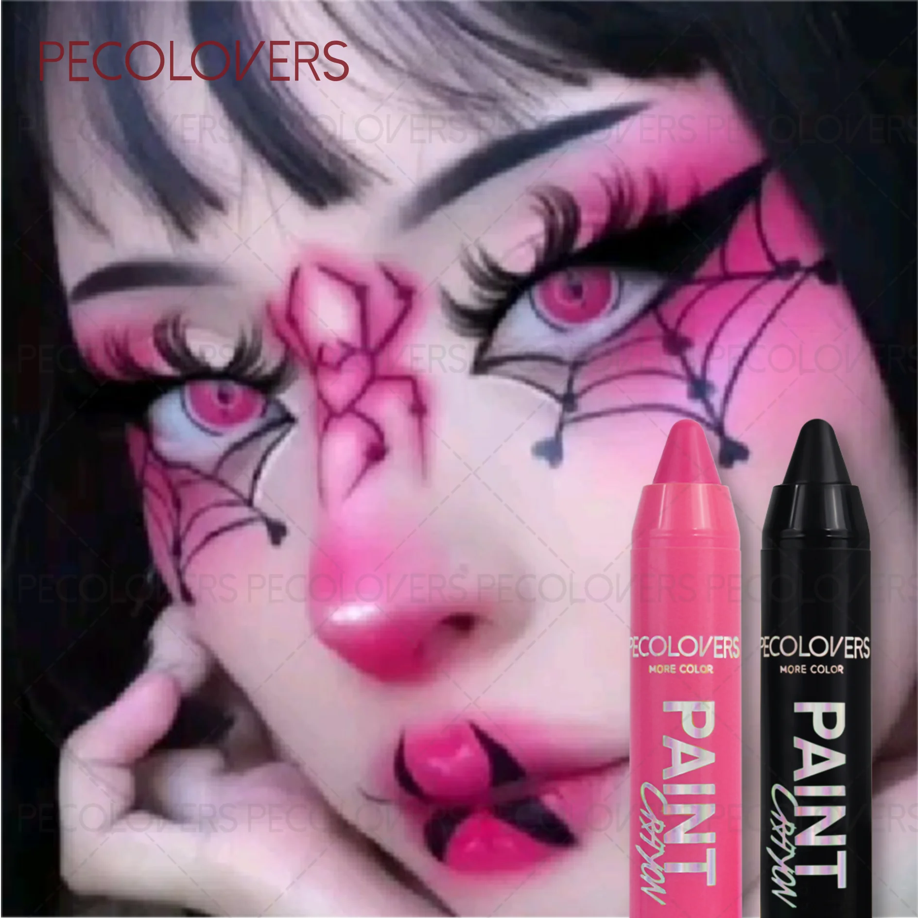 Rainbow Color Painted Pen,Waterproof & Sweat-Proof Long-Lasting Paint Pen,Eye & Face Painting with Vibrant Mixed Colors
