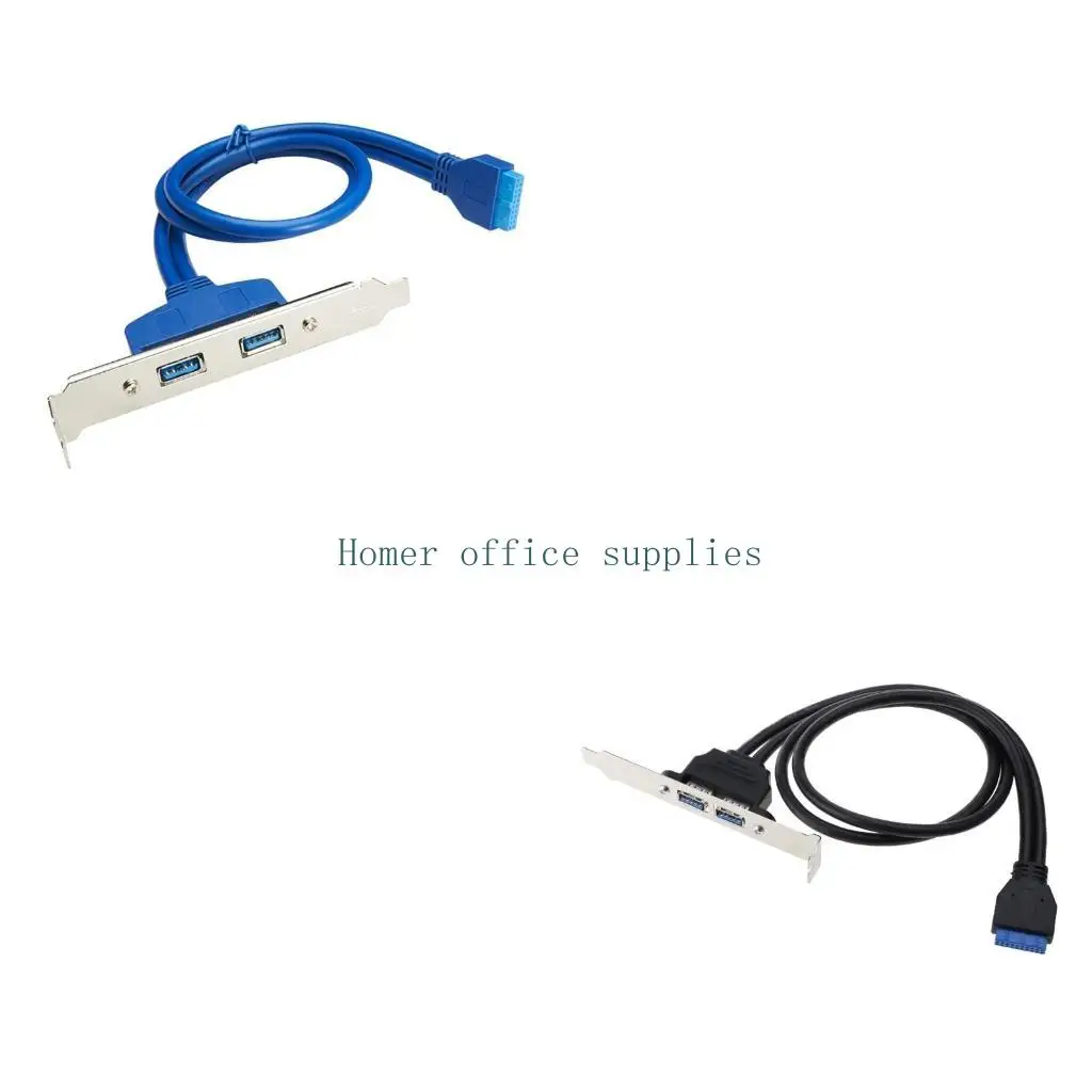 K43B 2 Usb3.0 to 20pin Chassis Rear Pci Baffle Line Motherboard Extension Cable 5Gb