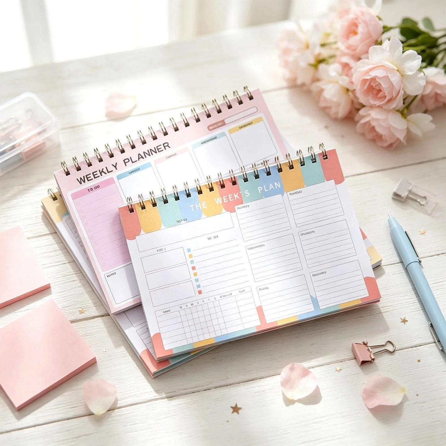 2027 A5 PP Cover Weekly Planner, Spiral Notebook, Creative Schedule Organizer, Spiral-Bound Schedule Notebook,High-Value Journal