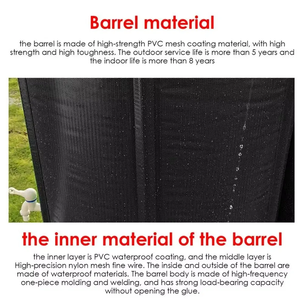 [NEW!A93G】 Rainwater Collection 200L Rain Barrels Rain Water Recovery Storage Tank Collapsible Garden Irrigation Water Bucket