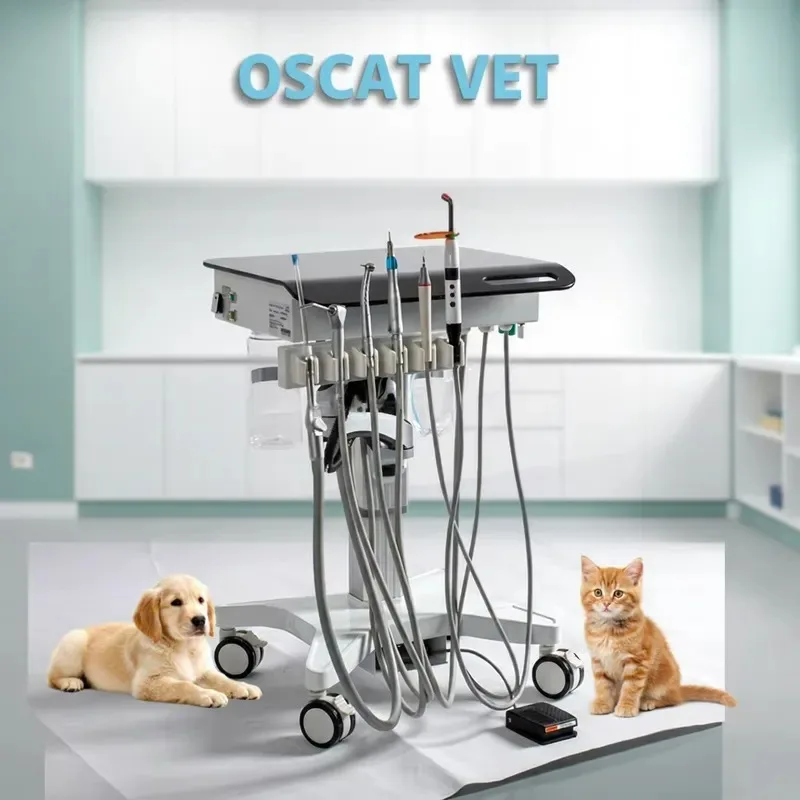Hot Sale OSCAT EX-36A Veterinary Equipment Lightweight Cart with Silent Compressor & Auto-Switchable