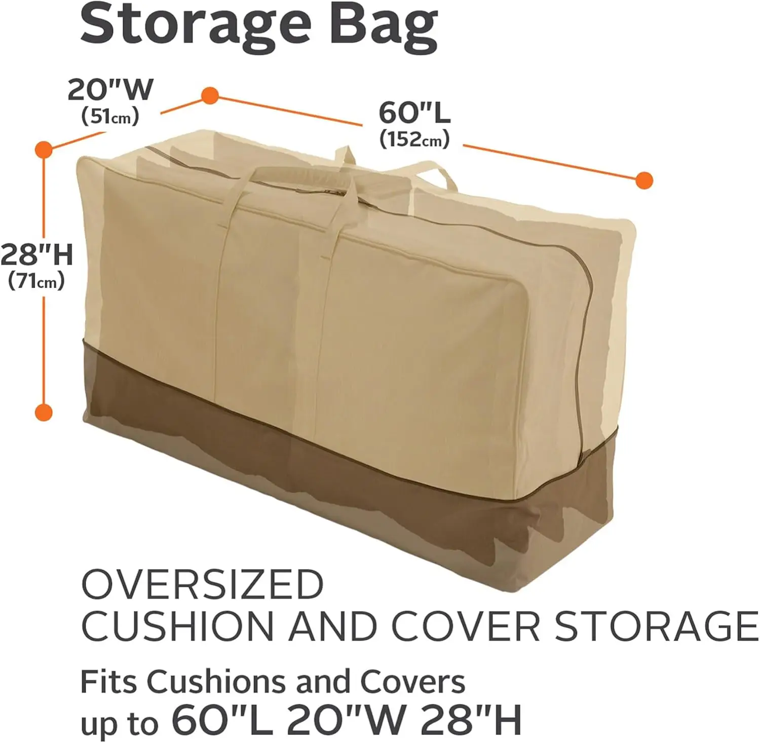 Veranda Water-Degré 60 H Coussin et Juste, Sac de Rangement, Housses de Meubles