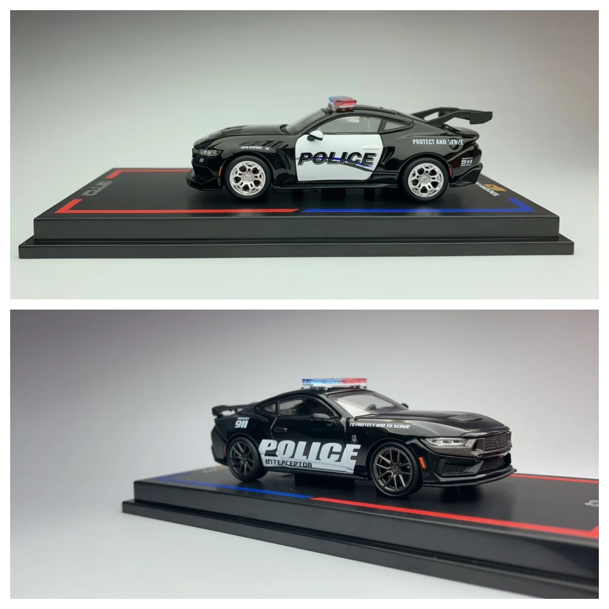 

CM 1/64 Mustang GTD American Police Car New Diecast Model Car Collection Limited Edition Alloy