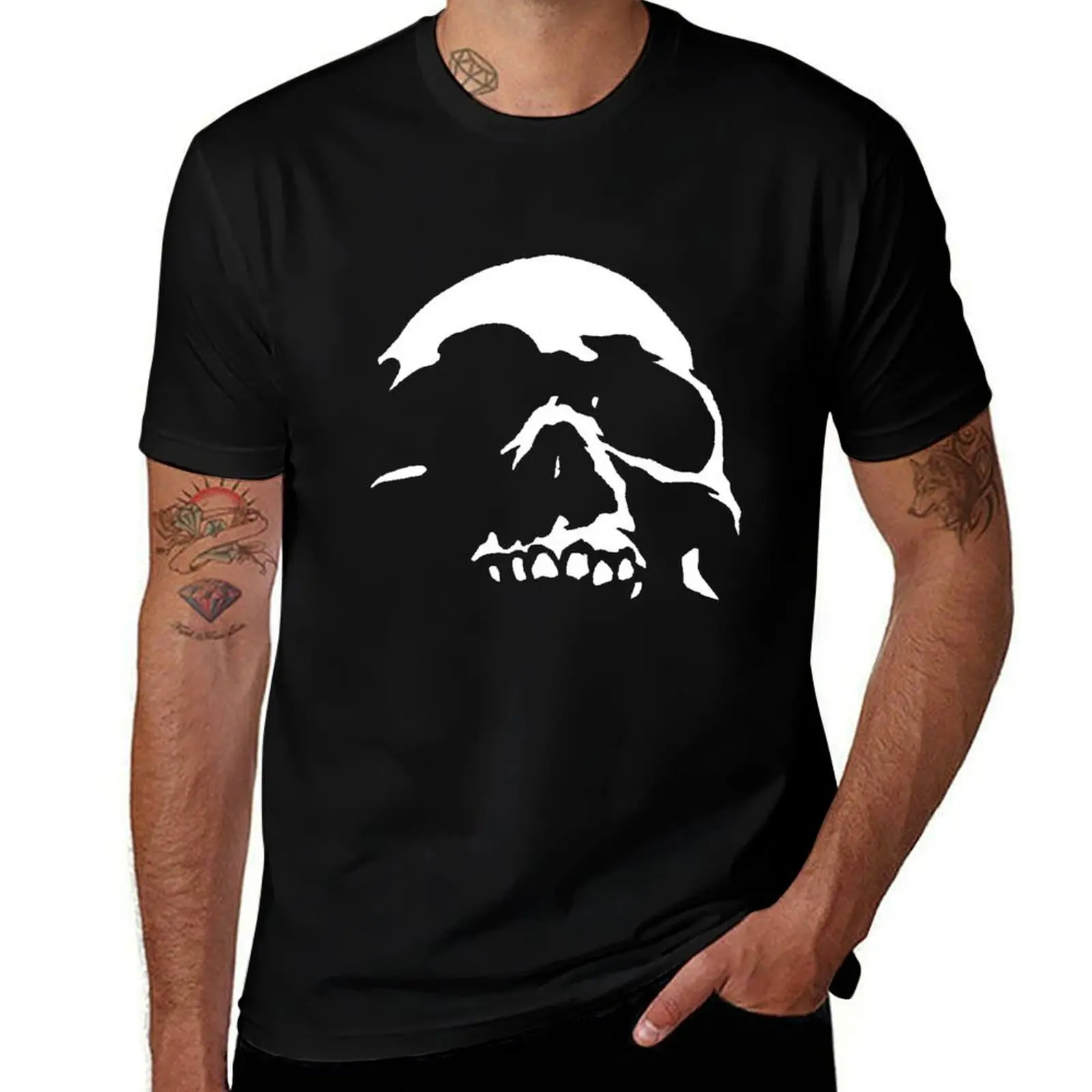 Skull dark fantasy art horror death reaper dead graveyard goth girl cemetery heavy metal doom T-Shirt