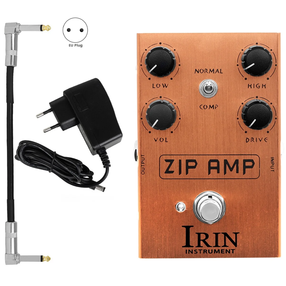 

A72Z an-39 Electric Guitar Effects Pedal Strong Compression Overdrive with COMP Toggle ZIP AMP Tone Enhancemen EU Plug