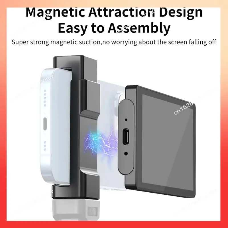 

ABNR PH01 Phone Rear Camera Selfie Monitor+Phone Clip For Iphone Smart Phone Vlog Live Streaming Selfie Display Viewfinder