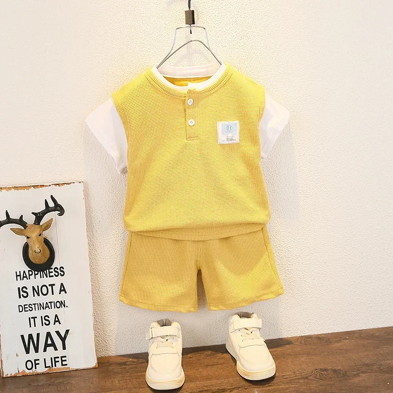 

New Summer Fashion Baby Clothes Suit Children Boys Girls Casual T-Shirt Shorts 2Pcs/Sets Toddler Sports Costume Kids Tracksuits