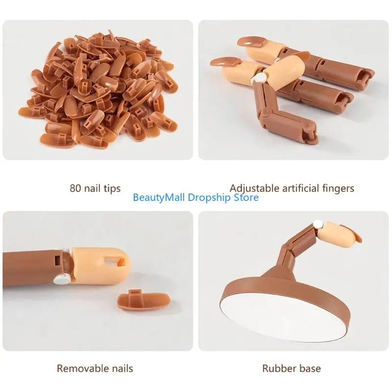 40JD Reusable Artificial Training With Stable Platform Realistic Surfaces Interchangeable Tips For Home Study Salon Practice
