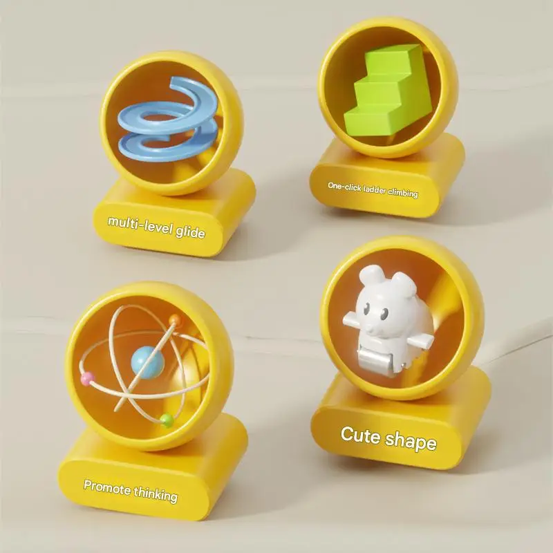 Zestaw zabawek: Elektryczna torba na kółkach z kotem i myszką, tor wyścigowy DIY, kolejka górska, zabawka edukacyjna dla dzieci, prezent.