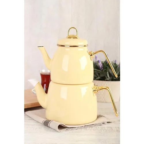 Acar Qualita Roman Teapot Set Cream APY-010785