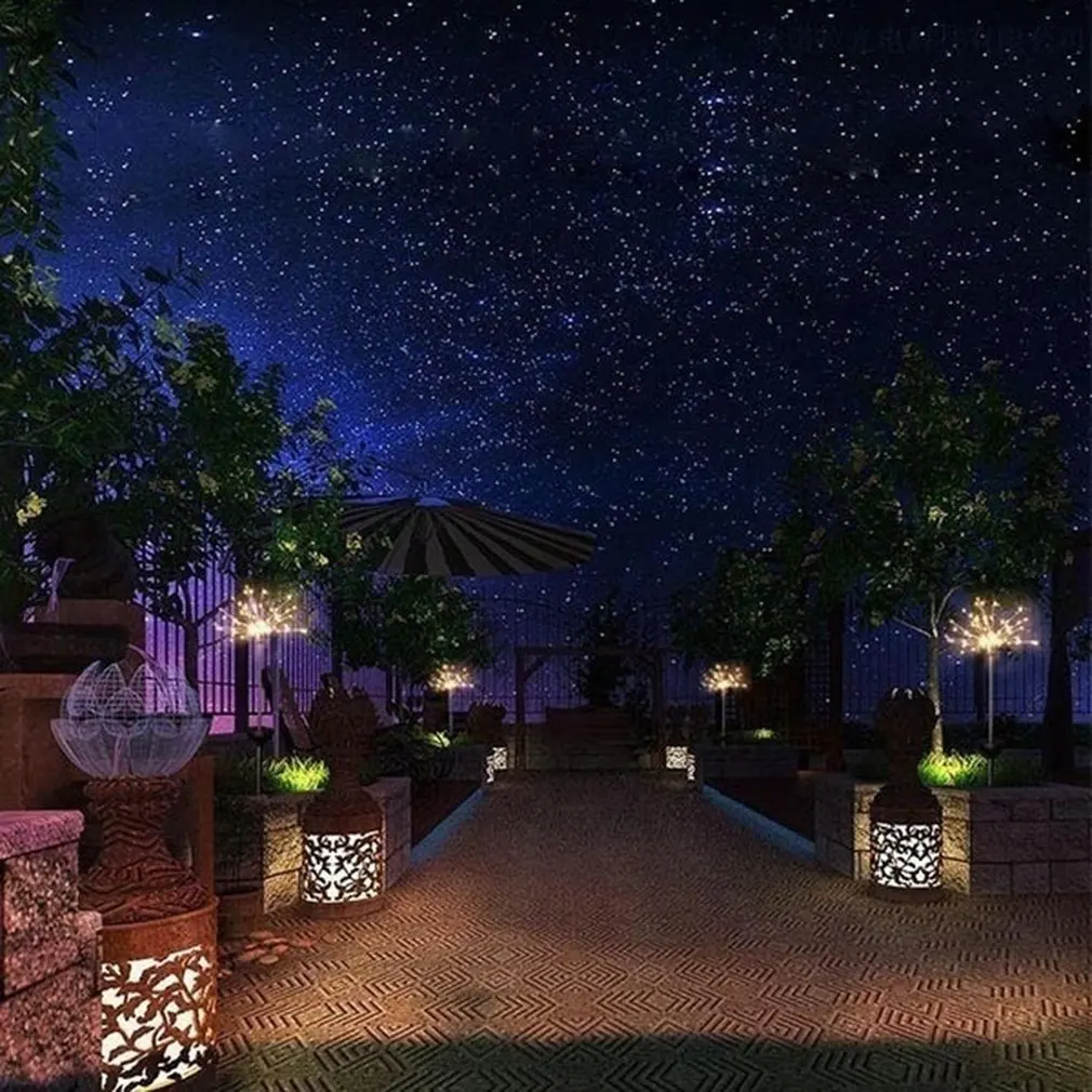 تعمل بالطاقة الشمسية في الهواء الطلق العشب غلوب ، الهندباء مصباح الألعاب النارية ، LED للحديقة ، الحديقة ، المناظر الطبيعية ، عطلة ، 90 ، 120 ، 150