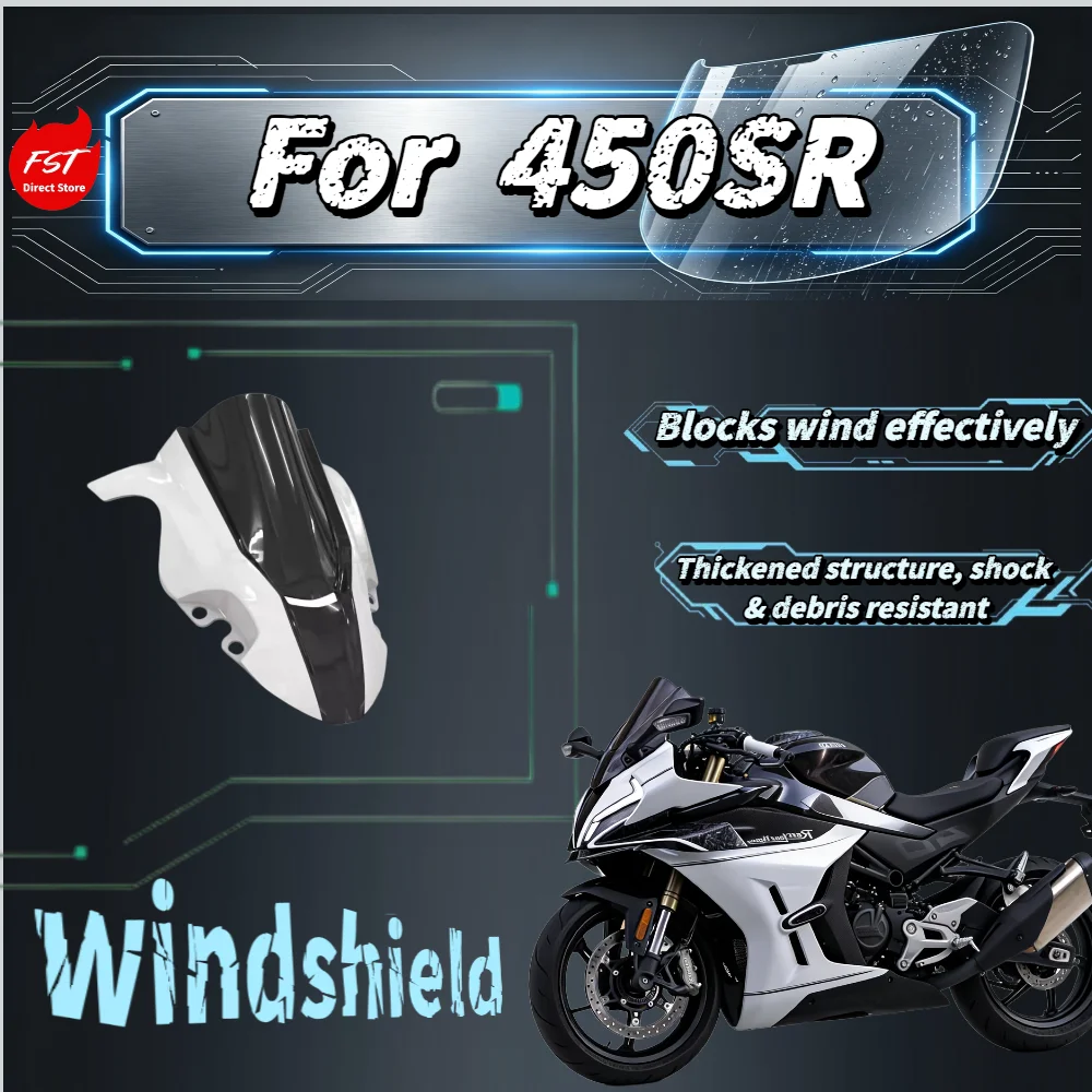 For  450SR  Motorcycle Dream Second Generation Racing Windscreen Front Windshield Modified Upgrade Parts
