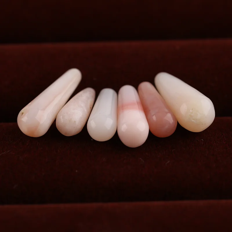 

6 шт. розовый опал, серьги из натурального камня, бусины, кулон, 3 пары для женщин, принадлежности для изготовления ювелирных изделий из драгоценных камней