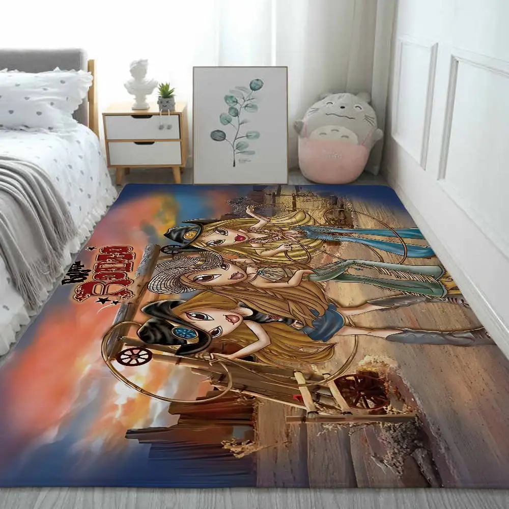 

B-Bratz-R-Rocks Cute Floor Mat Art Carpet Rug For Bedroom Living Room Sofa Home Doormat Decor,Large Kid Non-slip Floor Mat