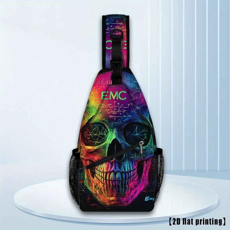 

Black Skull Running Sports Waist Bag Comfortable Crossbody Bag for Women and Men, Fashion ID Shoulder Bag, Backpack