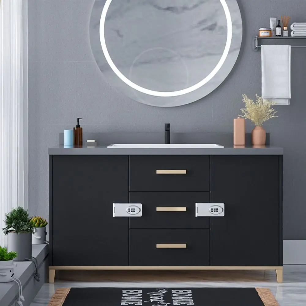 Langlebiges 3-stelliges Schranktürschloss, schützt festes Codeschloss, rostfrei, ABS und Edelstahl, Baby-Sicherheitsschlösser, Schrank