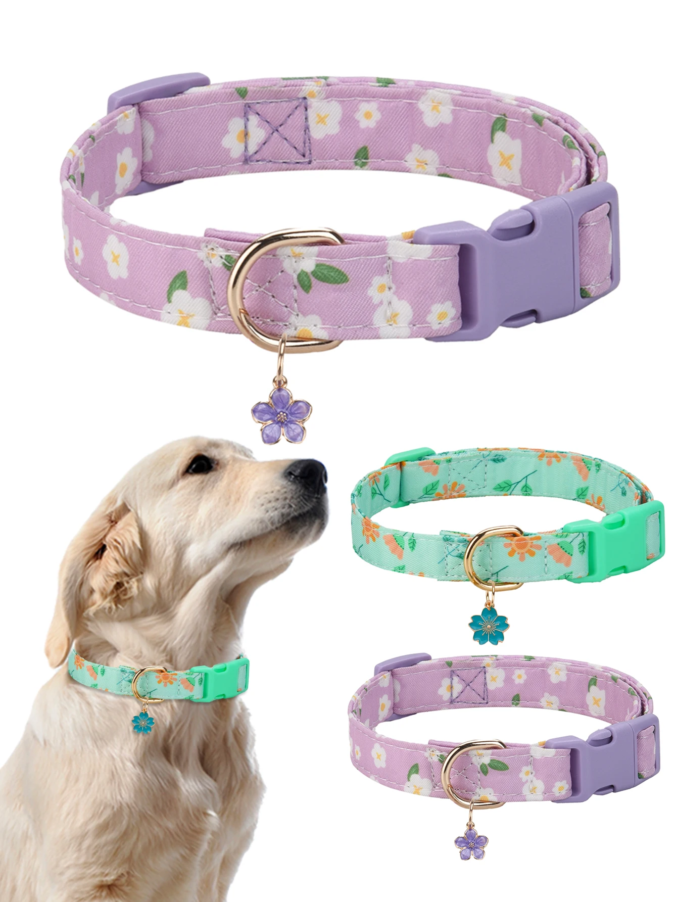 CP610 Pet Dog Puppy Cat Flower Collar with Flower Pendant Applicable to Small Medium Dog