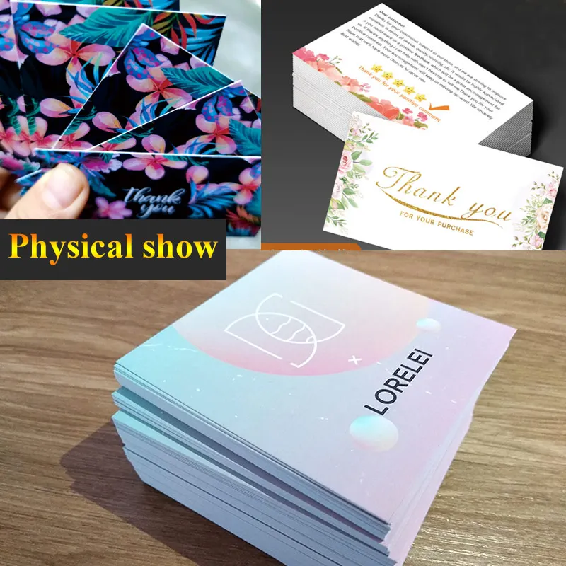 Cheap Customized Double-Sided Printing Business Card 200/500Pcs Paper Greeting Tags Thank You Card Diy Crafts Decoration Card