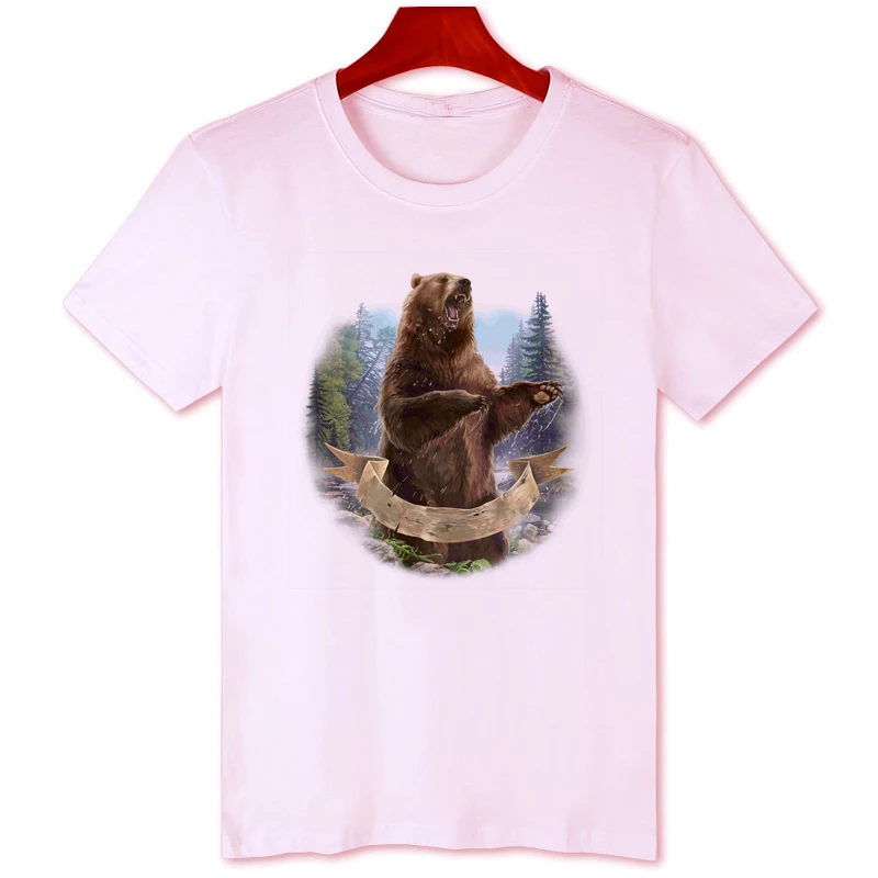 Fierce Brown Bear Tshirt Original Brand Summer tops Casual Clothing Oversized T-shirt For Men B149