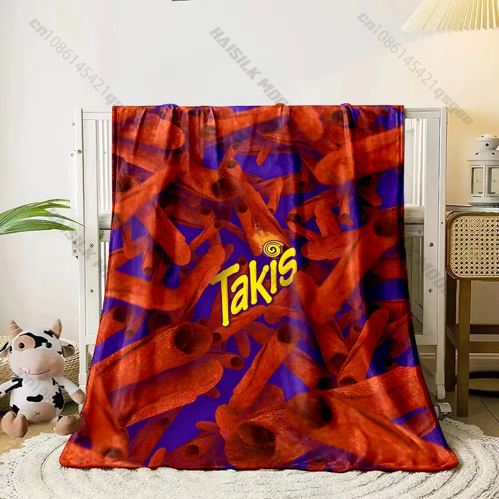 Classic Cartoon Snack T-Tak1s Theme Print Blanket Super Soft Comfort Home & Travel Sofa Bed Shawl Blanket Gift for Kids & Adults