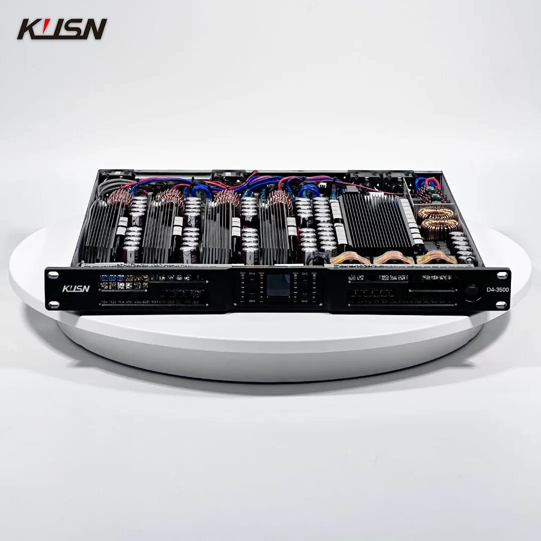 3500 Watt Rms  8 Ohm 4 Ch GaN CLASS D 1U Professional Digital Amplifier High Performance Power Stereo Amplifier
