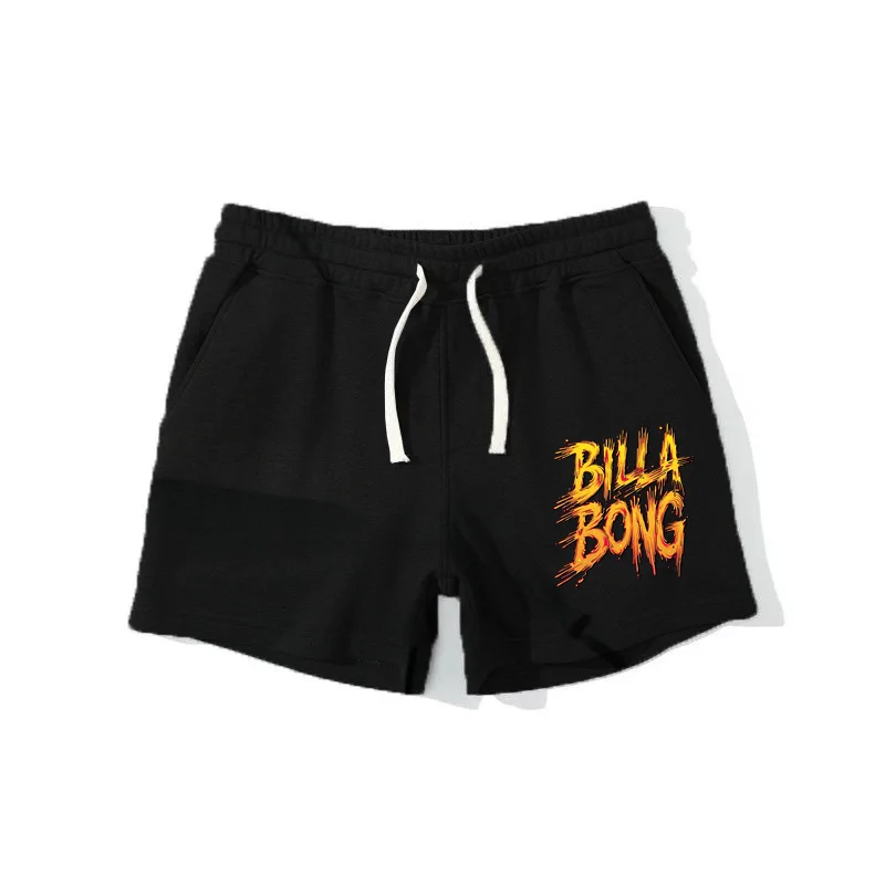 New sports men\'s breathable Billabongs outdoor surfing running black elastic waist drawstring shorts M-3XL