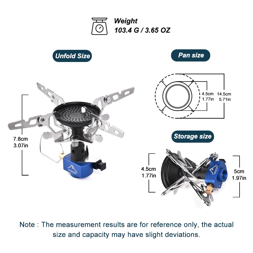 Outdoor Camping Gas Burner Outdoor Stove 3300W with Igniter Camping Equipment Portable Tourist Survival Bushcraft Kitchen - view 3