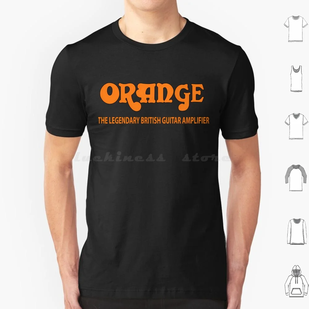 Orange-Legendary British Guitar Amplifier T Shirt Big Size 100% Cotton Amplifier Guitar Music Amp British Electric Bass Cool