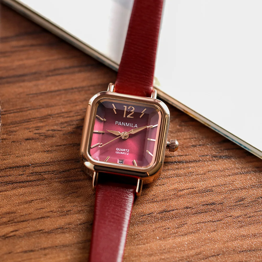 Retro Women'S Watch, Simple Small Square Dial, Compact Stylish And Casual Quartz Watch For Women, New Fashion Quartz Wristwatch.
