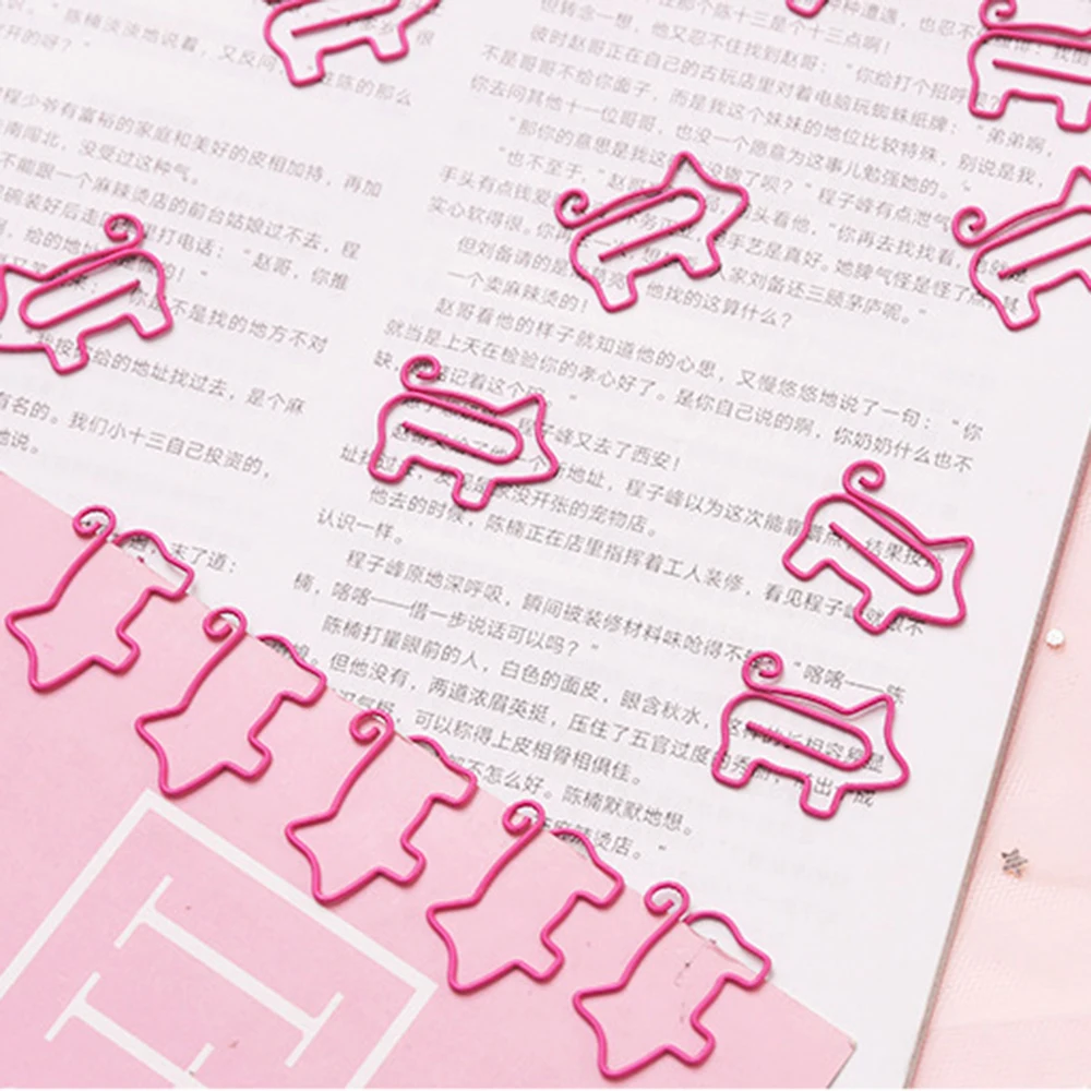 Marcapáginas de cerdo de diseño Adorable, cola rizada para encontrar páginas fáciles, Clip de carpeta, regalo perfecto, marcador único, cerdo de dibujos animados, lindo cerdo