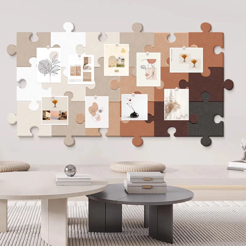 

Настенная панель из фетра: универсальная доска-пазл для фото, заметок и сообщений, декор для дома, самоклеящаяся, складная тканевая рамка