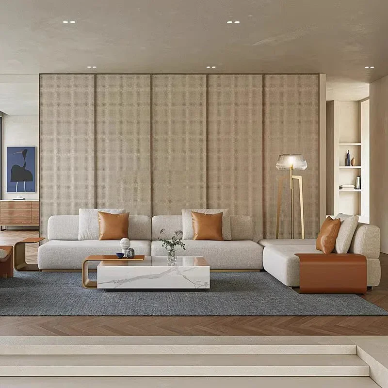 LM  Creative Metal Postmodern Light Luxury Hotel Clubhouse Exhibition Hall Sales Office Sofa Combination