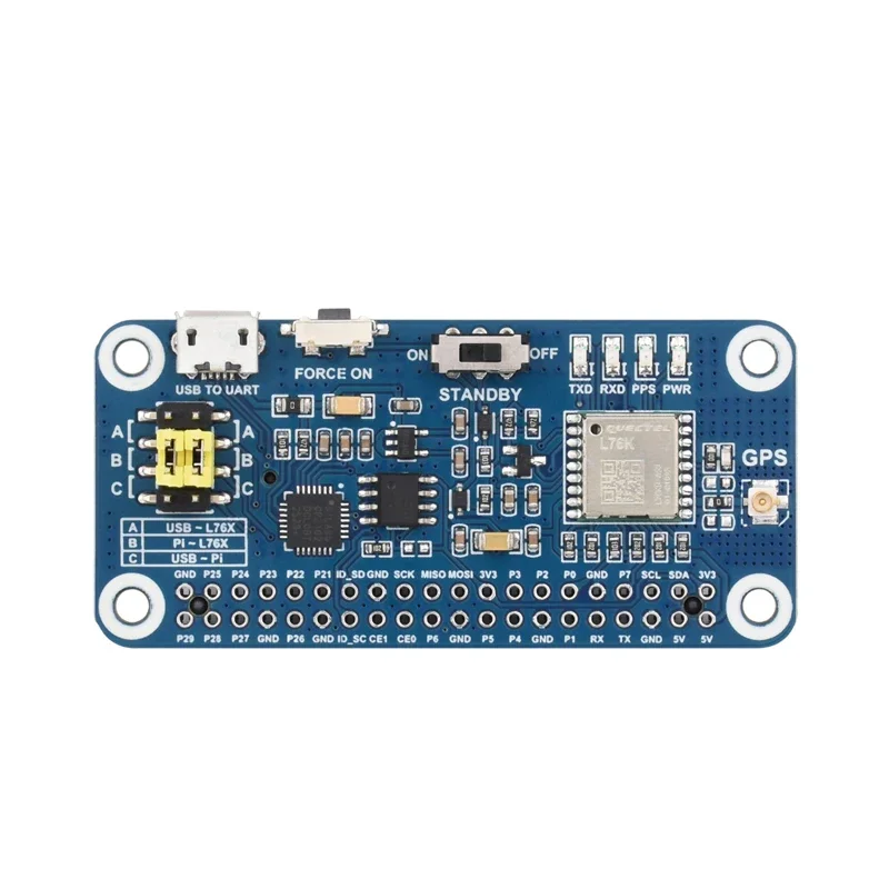 Waveshare L76K GPS HAT Raspberry Pi GNSS Expansion Board Supports GPS / Beidou (BDS) / GLONASS / QZSS Multi-Satellite Systems