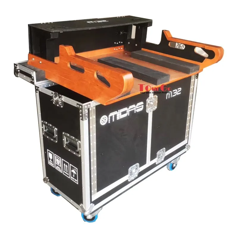 TourGo Flip Flight Midas M32 Case with Doghouse and Wheels